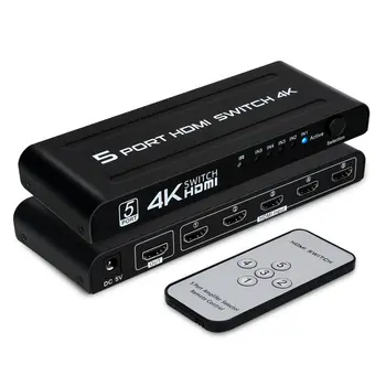 SY  4K@30H video switcher  5 in 1 out switch switch hdmi live for nintendo 5x1 5 Port  HDMI Switch Box