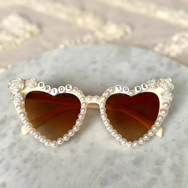 Bachelorette Party Glasses - Heart Sunglasses for Bride display picture 2