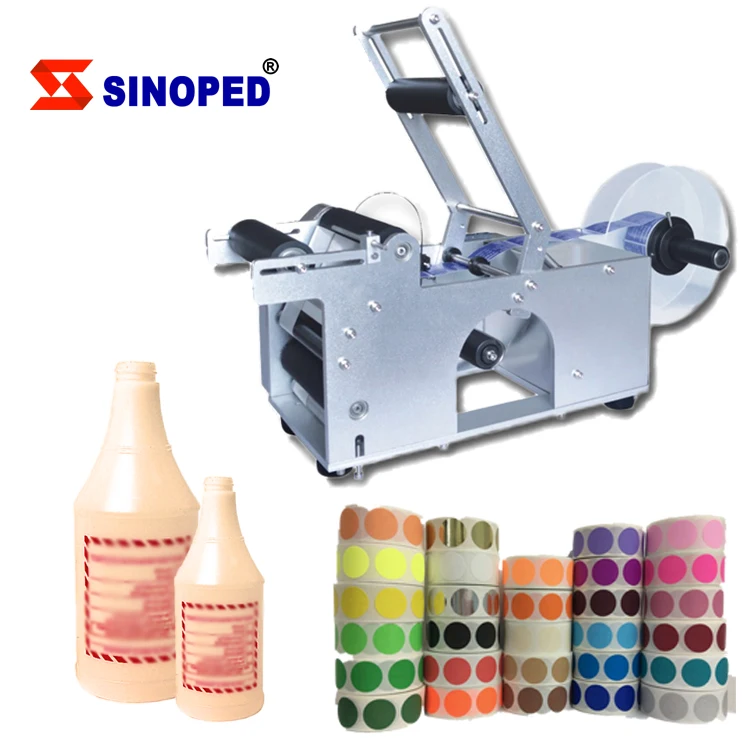 Lt50 полуавтоматическая машина для нанесения этикеток на круглые бутылки/полуавтоматический аппликатор для этикеток
