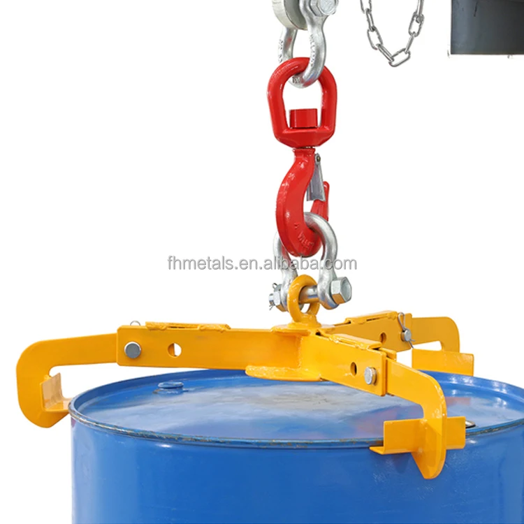 Pake Handling Tools Steel Drum Lifter - 1100 Lbs Capacity, For Quick Loading/Unloading Of 55 Gallon Drums, Model PAKDL01