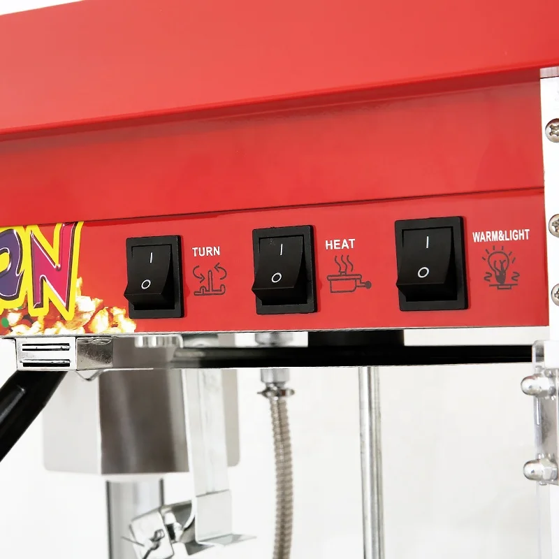 High Quality Automatic Popcorn Maker Machine with Cart Wholesale Bakery Application New Condition Core Motor Component Made Corn