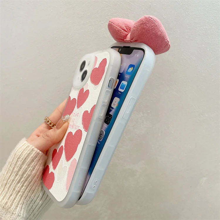 New Girl Aesthetic Love Heart Pink Bow-knot Cute Phone Case Back Cover For  Huawei Iphone 13 Pro Max - Buy Luxury Phone Case For Iphone 11 12 13