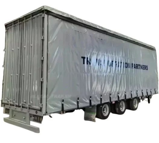 Low Price 2/3/4 Axle Draw Bar Side Curtain Full Trailer 40-100 Tons Drawbar Towing Dolly Full Truck Trailer With Side Wall Stake