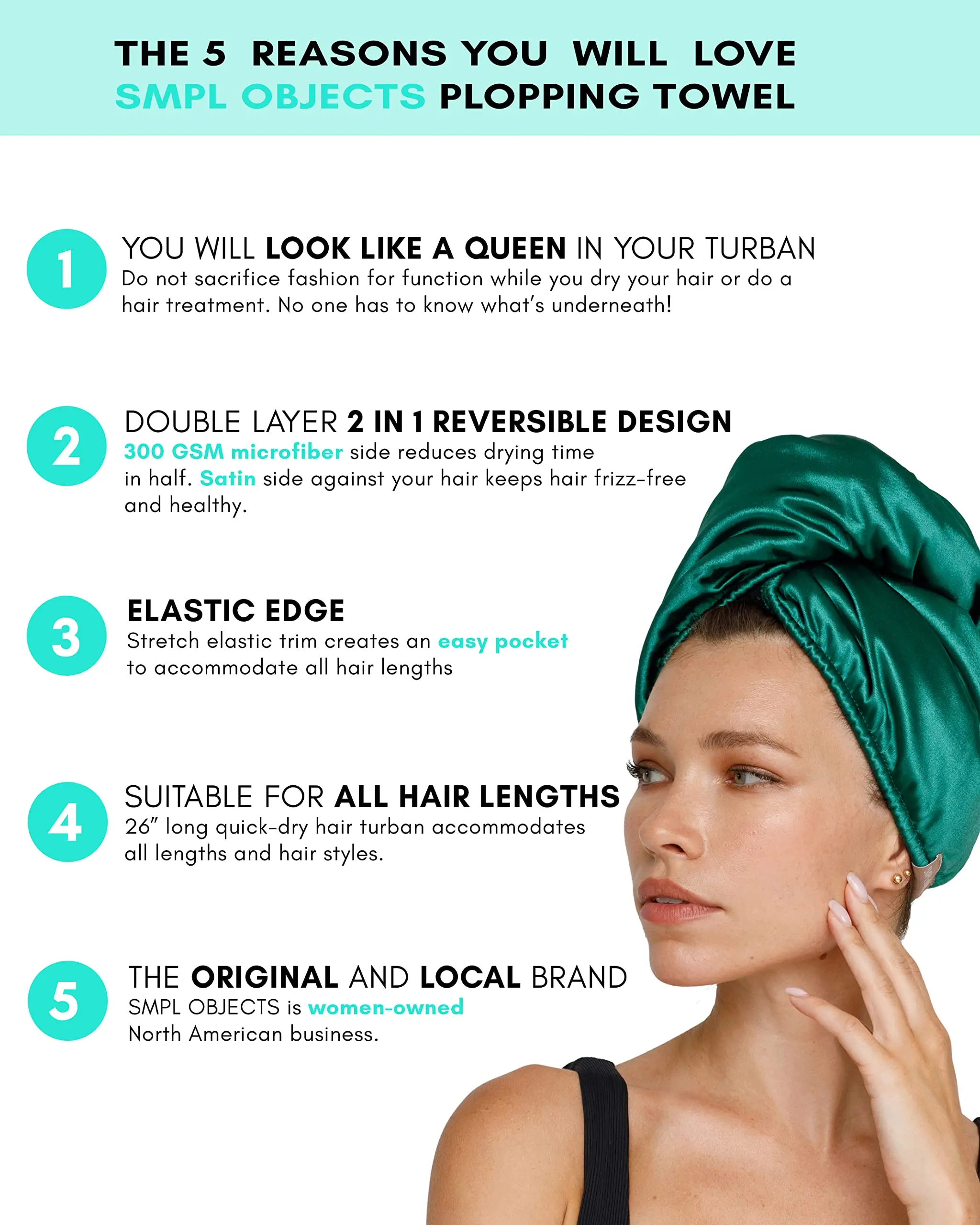 Ysd Microfiber Hair Wrap Towel,Double Layer Natural Curly Hair Turban Towel For Women Satin