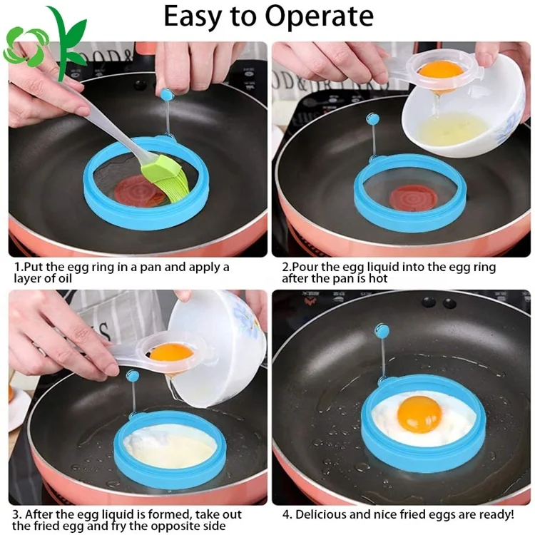 
 OKSILICONE, силиконовые кольца для яиц без бисфенола А, антипригарное кольцо для жареных яиц, форма для блинчиков, сэндвичей на завтрак, кольцо для яиц  