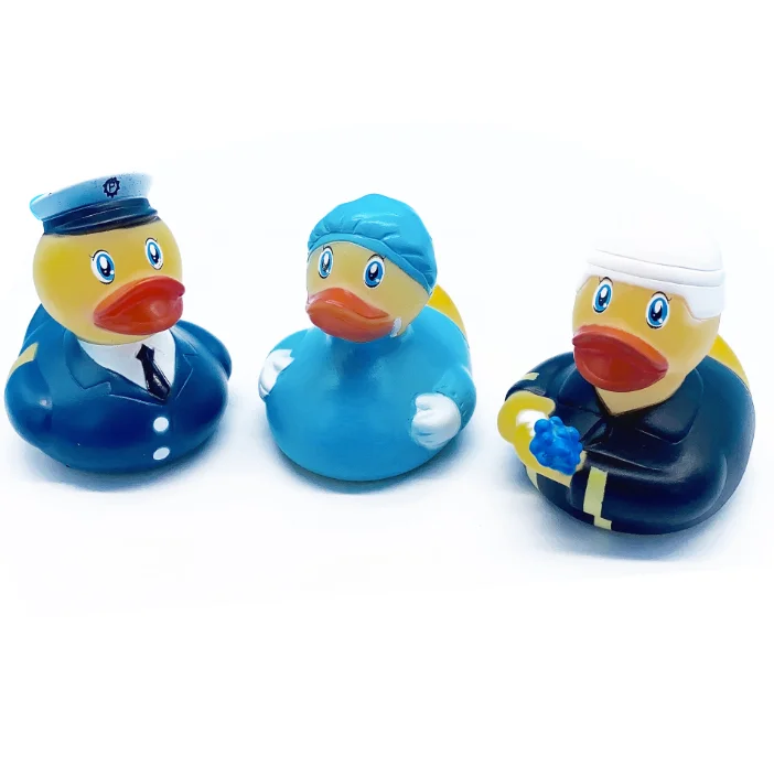 ECO Friendly Rubber Ducks Bulk Customized Nurse Rubber Duck for Baby Bath Time Soft Toys