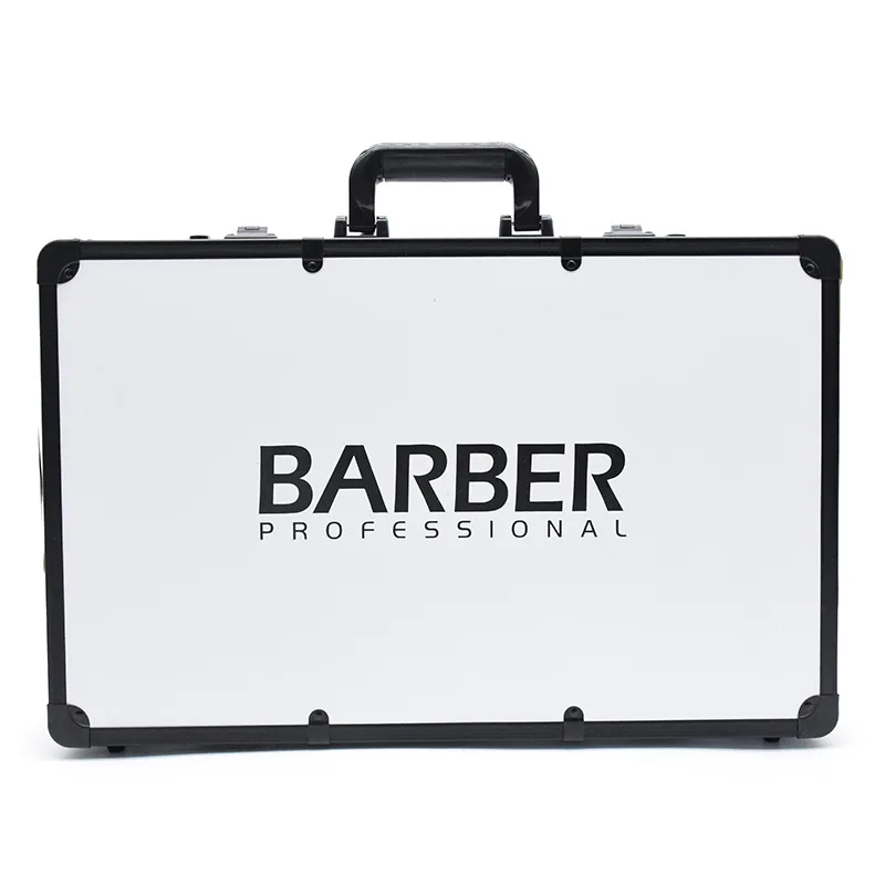 Professional Metal Barber Organizer Box Portable Aluminum Barberia Briefcase Barber Tools