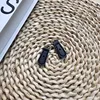 Black Center-Hole Leather Strap End