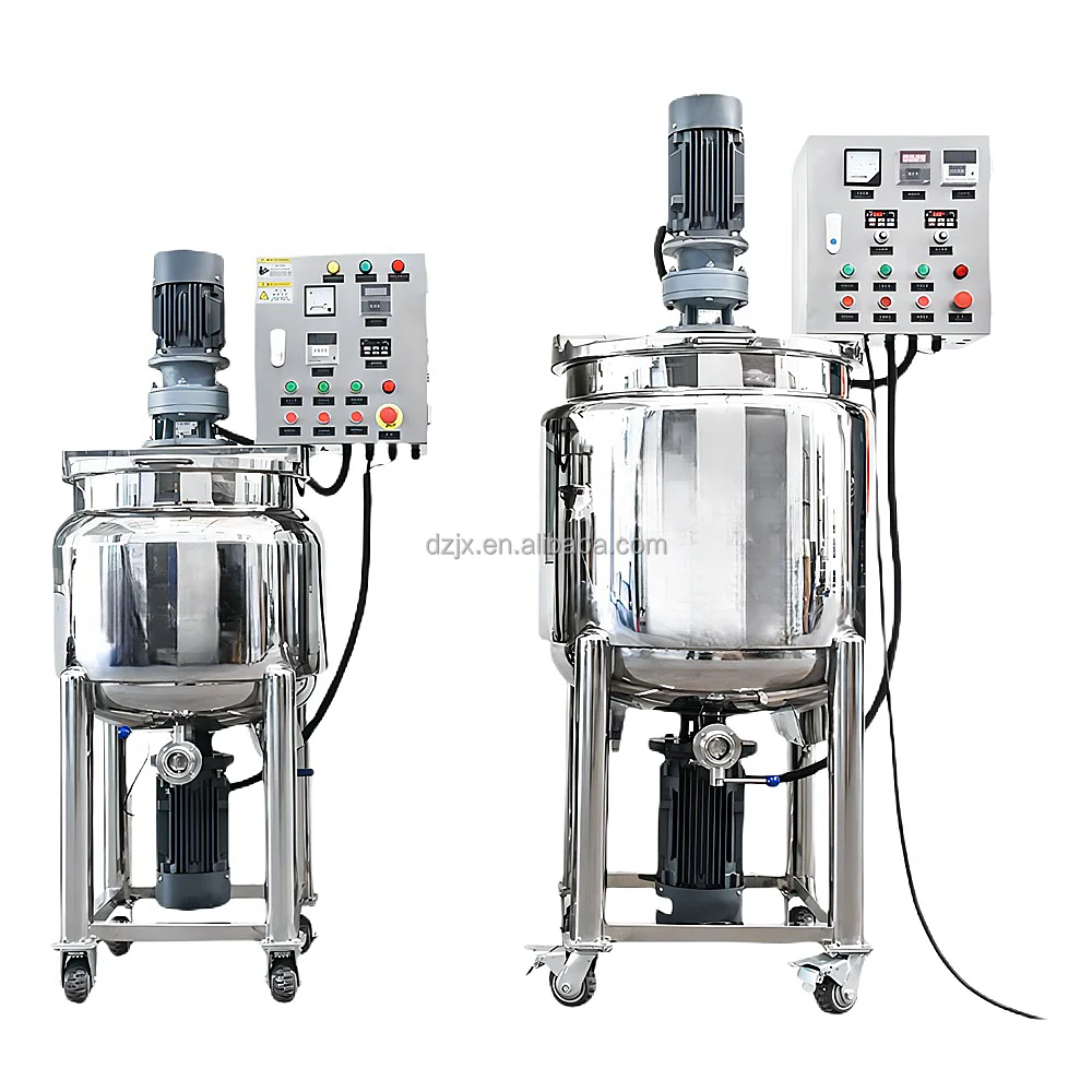 High Quality 500L 5000L Homogenizer Mixer Tank Machine for Gel Foodstuff Grease Plant Ice Cream Water in Oil Emulsion Cosmetic