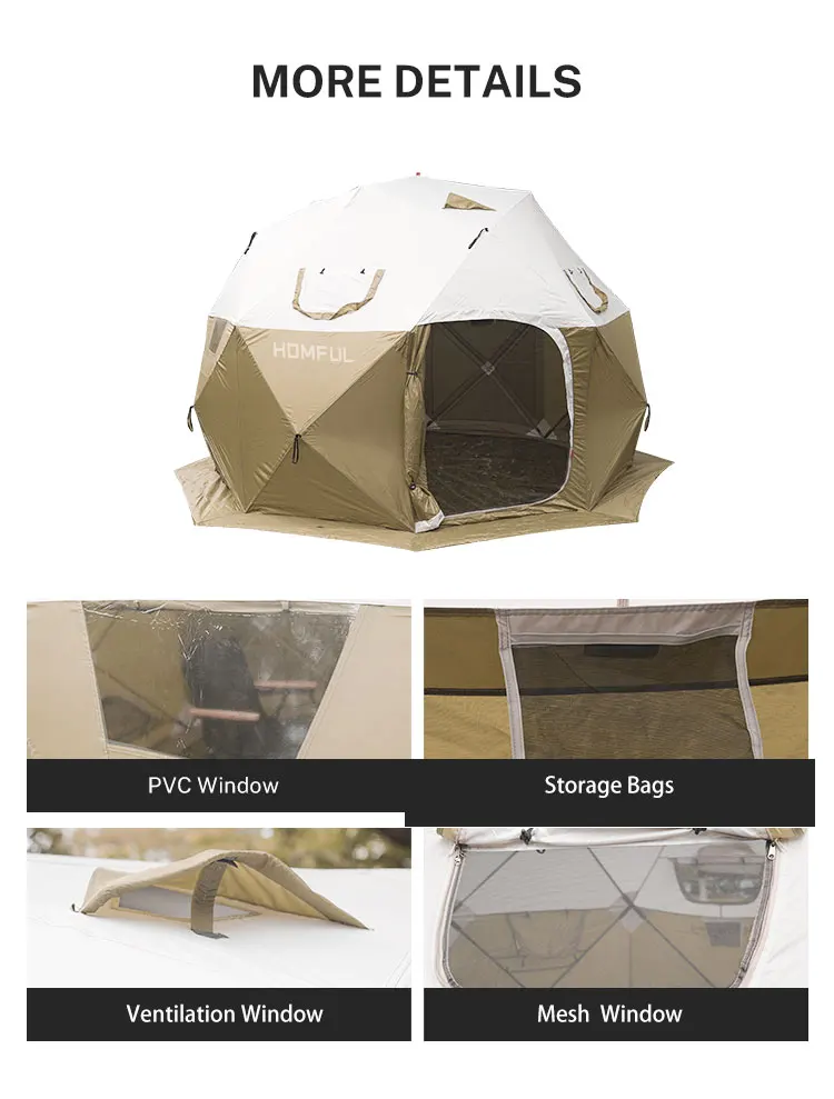 Homful Outdoor Automatic Camping Dome Tent Winter Cold Weather Tents