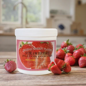 Food Industry Grade Strawberry Juice Aroma Powder Strawberry Fruit Flavor Powder Suitable for Beverages Jellies and Desserts