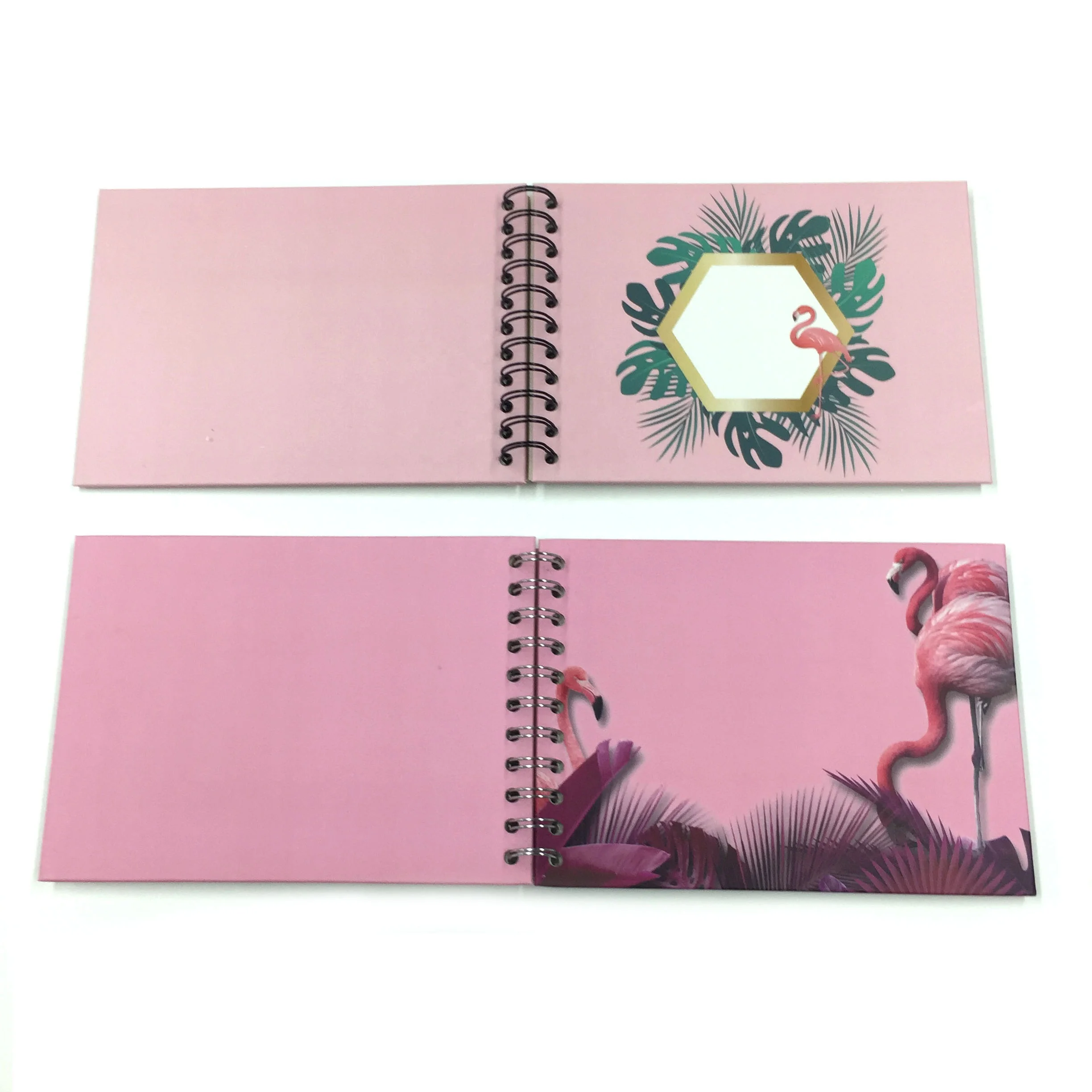 Низкий минимальный заказ индивидуальный принт Фламинго дизайн Твердый спиральный