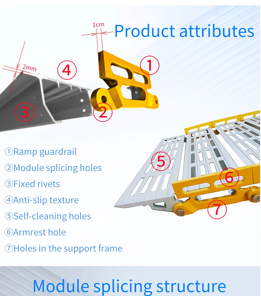 Handicapped Ramp Packing Aluminium Handicapped Wheelchair Bus Ramp - Durable & Accessible
