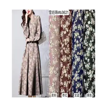 High Quality Breathable Floral Digital Prints Soft Chiffon Georgette Fabric For Woman Dress Chiffon Fabric Print