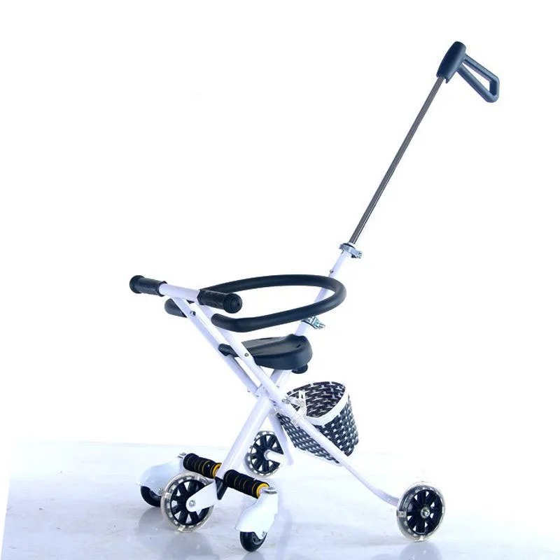 A Portable Baby Stroller That Folds Out and Walks the Baby at Any Time