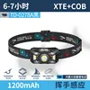 Lampe frontale à clipser pour casque noir TD-0278A [batterie intégrée de 1 200 mAh]