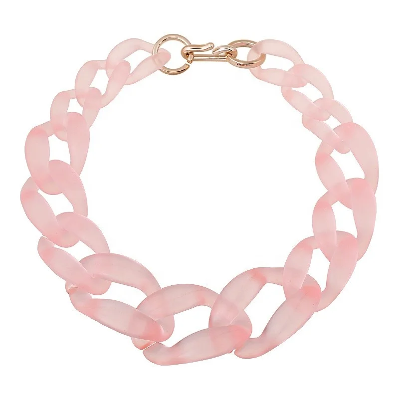 Fashion Punk Big Acrylic Chain DIY Women Statement Necklace