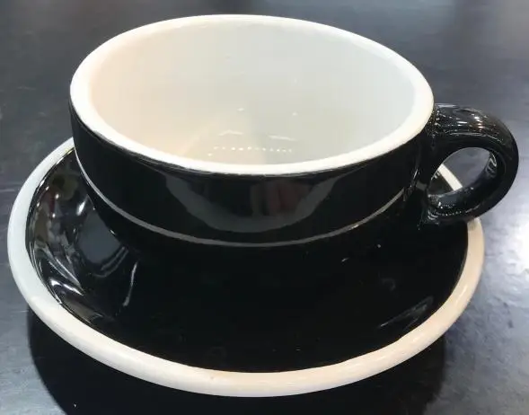 Best Seller Espresso Cup Pure Color Ceramic Coupe Shape Coffee Cup and Saucer Set