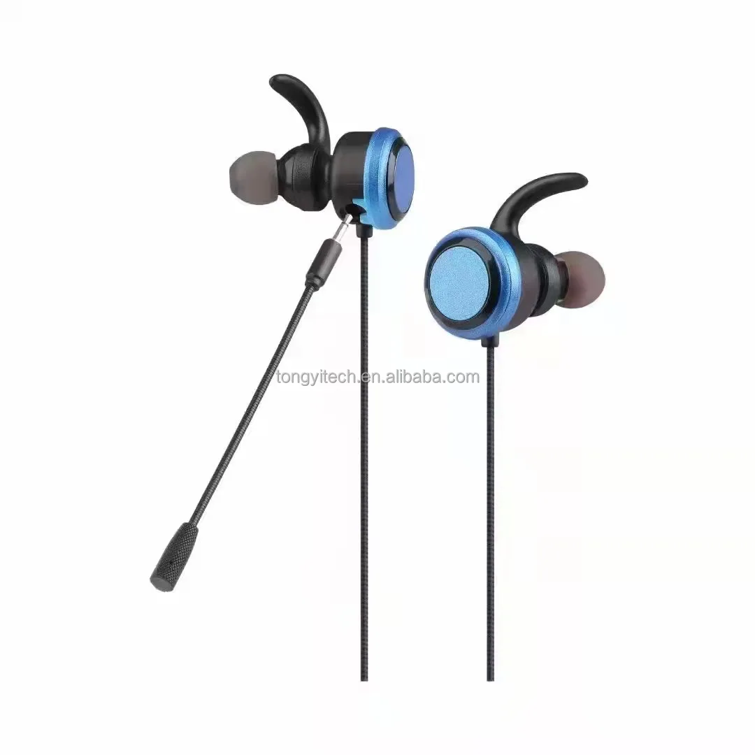 3.5mm Universal Plug In-Ear Gaming Earbuds for Phones Wired Earplugs for Gaming Earphones with Detachable Microphone
