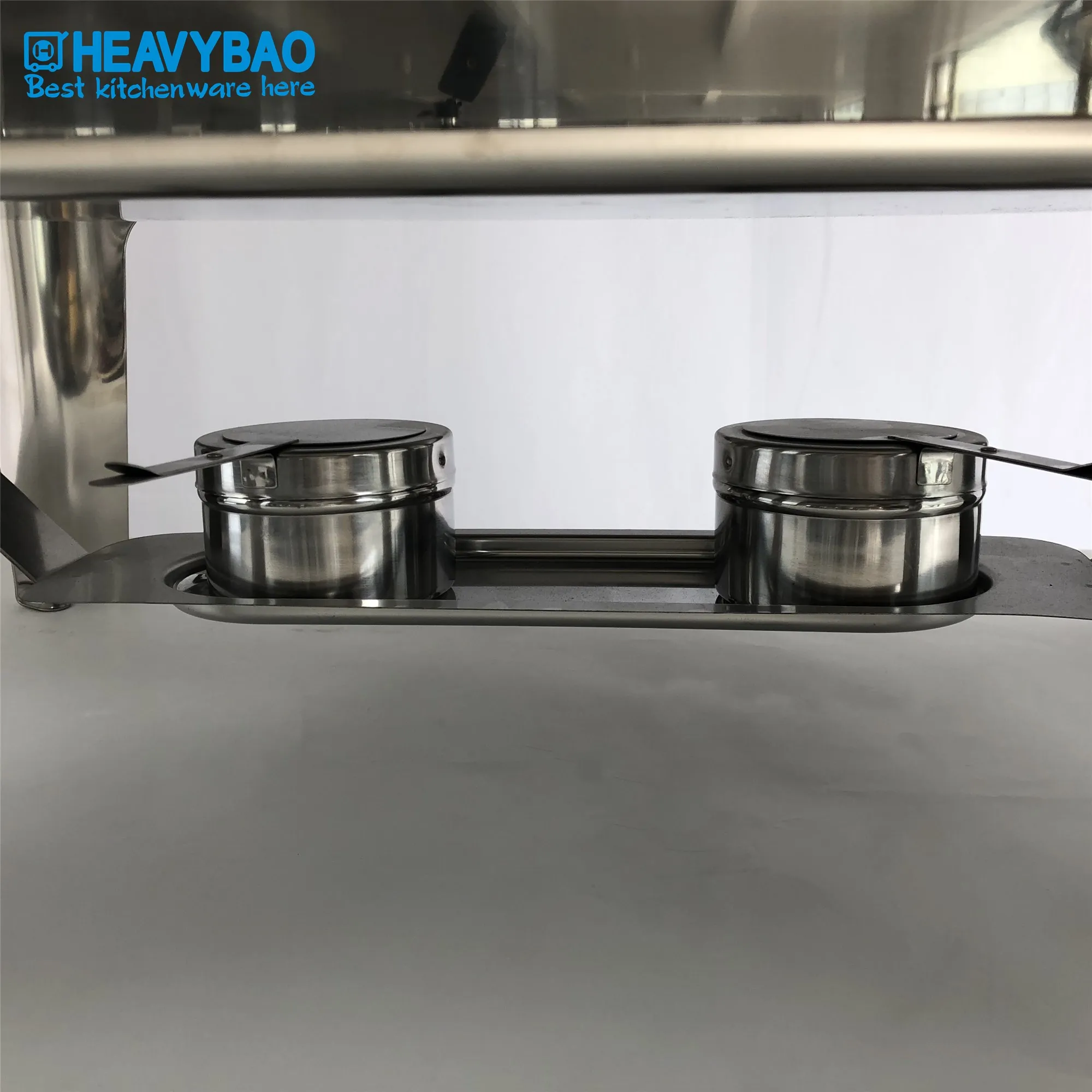 Set Scaldavivande Rettangolare Acciaio Inox - 4 Pezzi Per Buffet - Foto 2