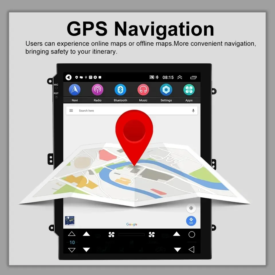Estilo Tesla Universal 9,7 pulgadas Android Car Radio Automotive Multimedia GPS Player
