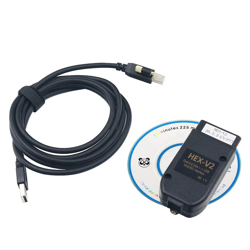 OBD2 USB Cable VAG-COM VAG 22.3 Auto Scanner Scan Tool for Audi VW Seat  Black