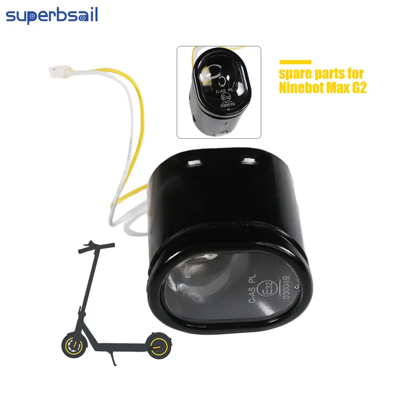 Superbsail Original Headlight For MAX G2 Electric Kick Scooter Led Headlights Safety Warn Lamp Accessories manufacture