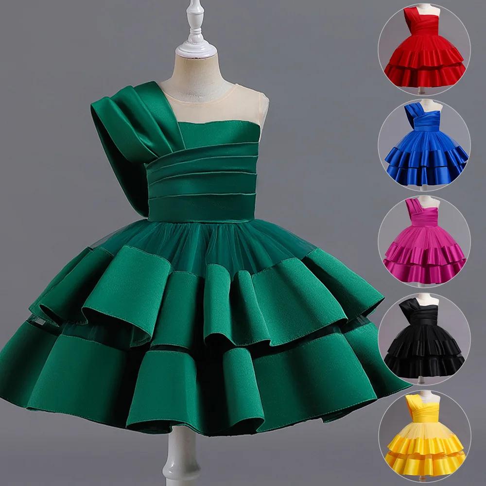 Girls Dresses Holiday Party Ball Gown Dress Halloween Costume Irregular