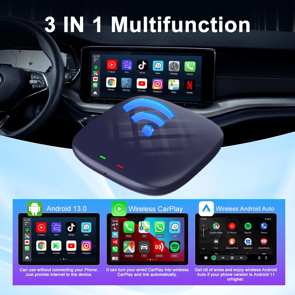 Carlinkit Tbox Plus Cpc200 4G + 64G Carplay Ai Box Android 13