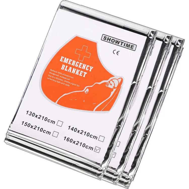Lot De 5 Couvertures De Survie Mylar PET – 130x210 Cm, Résistantes Eau/vent – Pour Camping, Randonnée, Urgence