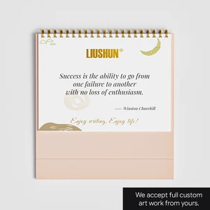 Inspirational Desk Calendar With Affirmation Cards Customizable Sheets Size Motivational Quotes Free Logo Print