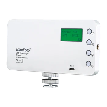 NiceFoto SL-80A CCT 3200K-6500K Built-in 4000mAh Lithium Battery Pocket LED Video Light detail image