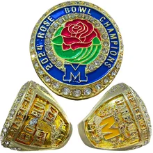 NCAA 2024 Championship Ring m University Michigan Eco-friendly Alloy Men's Classic Jewelry Fashion Fashion Ring Direct Wholesale
