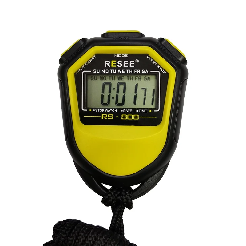 Resee Factory Customization Digital Display Stopwatch 2 Lap Memory Stopwatch Single Row Display Stopwatch Sports Stop Watch