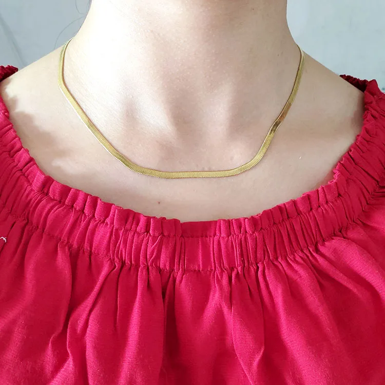 NKlaus Collana Catena Ancora In Ottone Placcato Oro - 45cm, Larghezza 1,7mm - Elegante E Semplice - 3