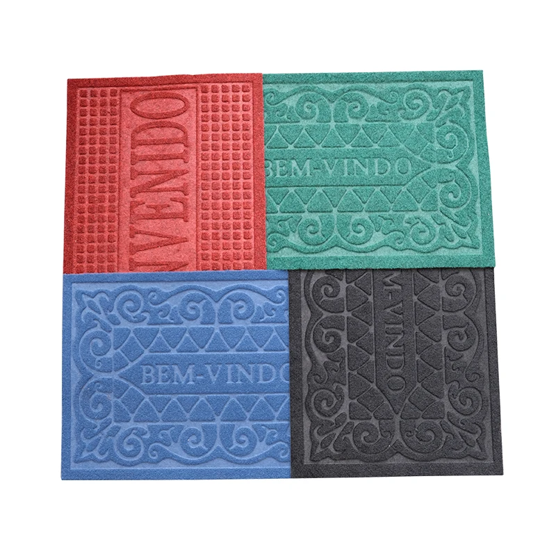 Embossed Velour Door Mats with PVC Backing details