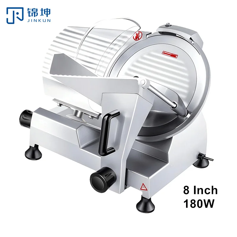 180W/220V/50Hz Carbon Steel Semi-Automatic Slicer JK-220A Adjustable Slicing Thickness New Motor for Beef Mutton Rolls Cutting