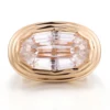 Real solid 18k gold lab diamond ring