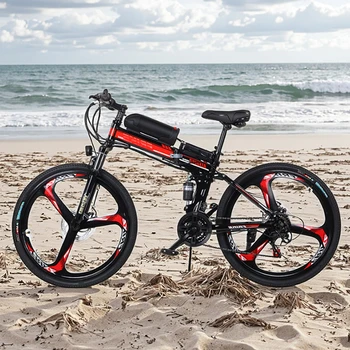 High Quality 26\" Electric Motocross Bike for Adults Customized Dual-Power 500W Integrated Wheel Electric Bicycle Foldable