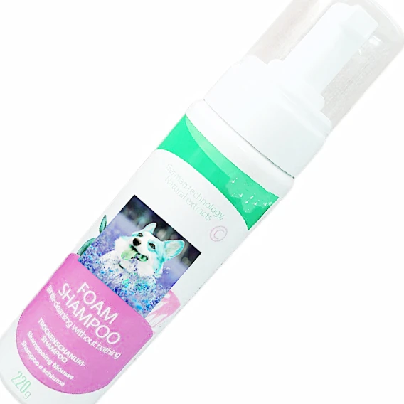 220 мл антибактериальные собака пены шампунь товары для ухода за шерстью домашних животных Профессиональный шампуней и кондиционеров