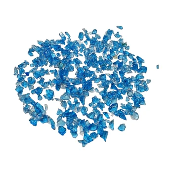 Colorful 3-6mm Aqua Blue Terrazzo Texture Decorative Crushed Glass Aggregate For Terrazzo Tile