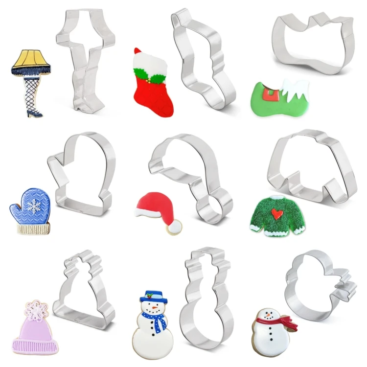 Multiple Options Available Mold Christmas Tree Stainless Steel Cookie Cutter Sheets Christmas