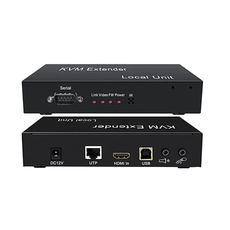 4K Uncompress HD-Base HDMI KVM Extender Over Cat5/6/7 Extender up to 150m with Audio USB2.0 RS232