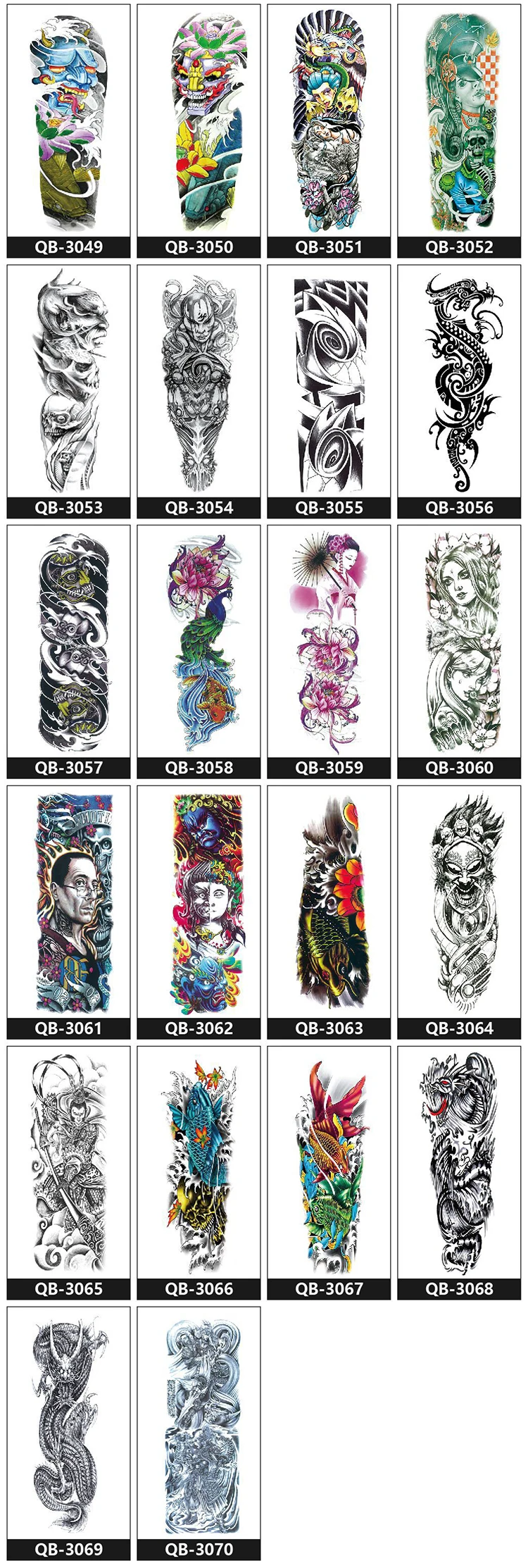 Wholesale Temporary Tattoo Factory Cool Men Women Waterproof Temporary