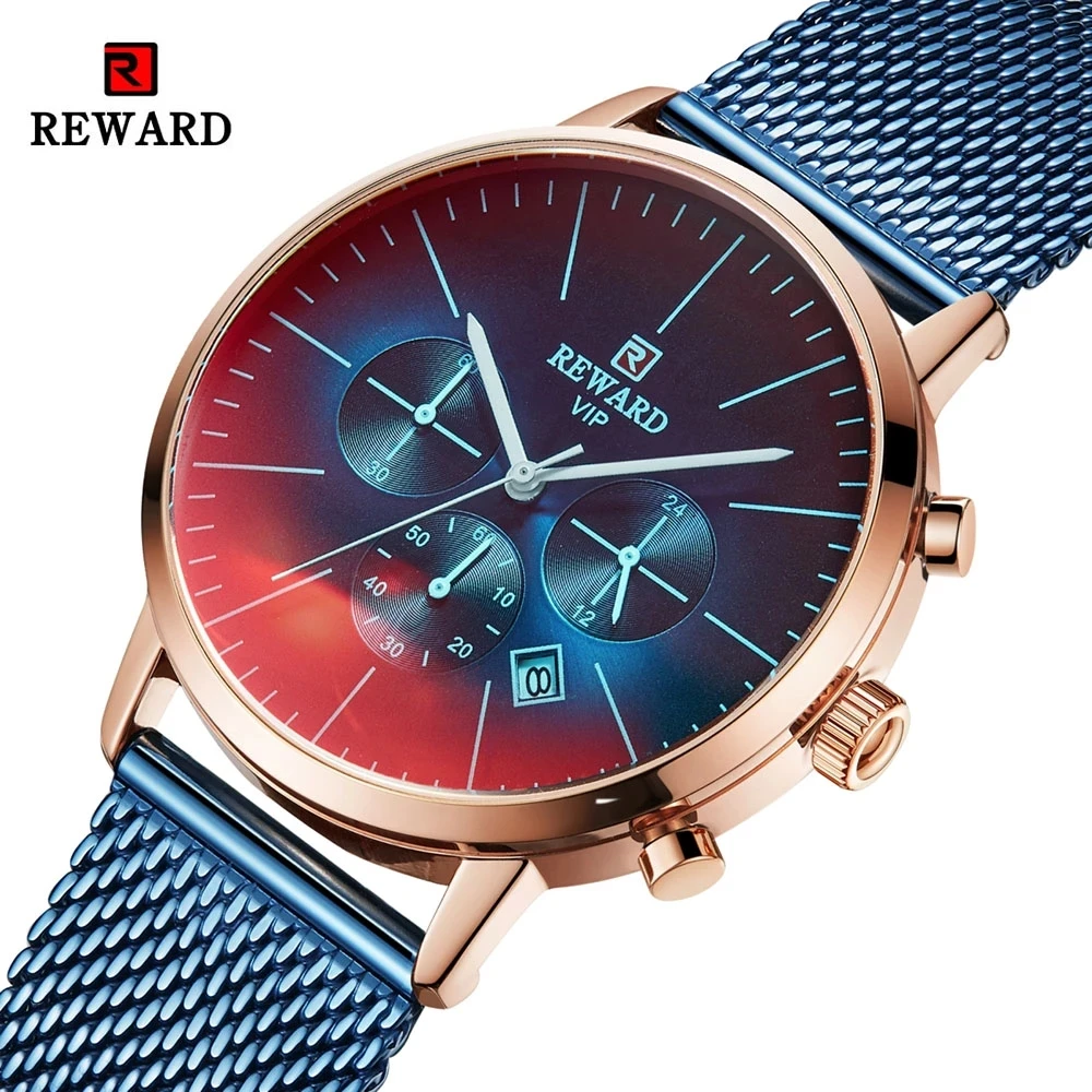 REWARD New Design Quartz Watch for Men Fashion Casual Wrist Watches  Stainless Steel Wristwatch Male | SHEIN IN