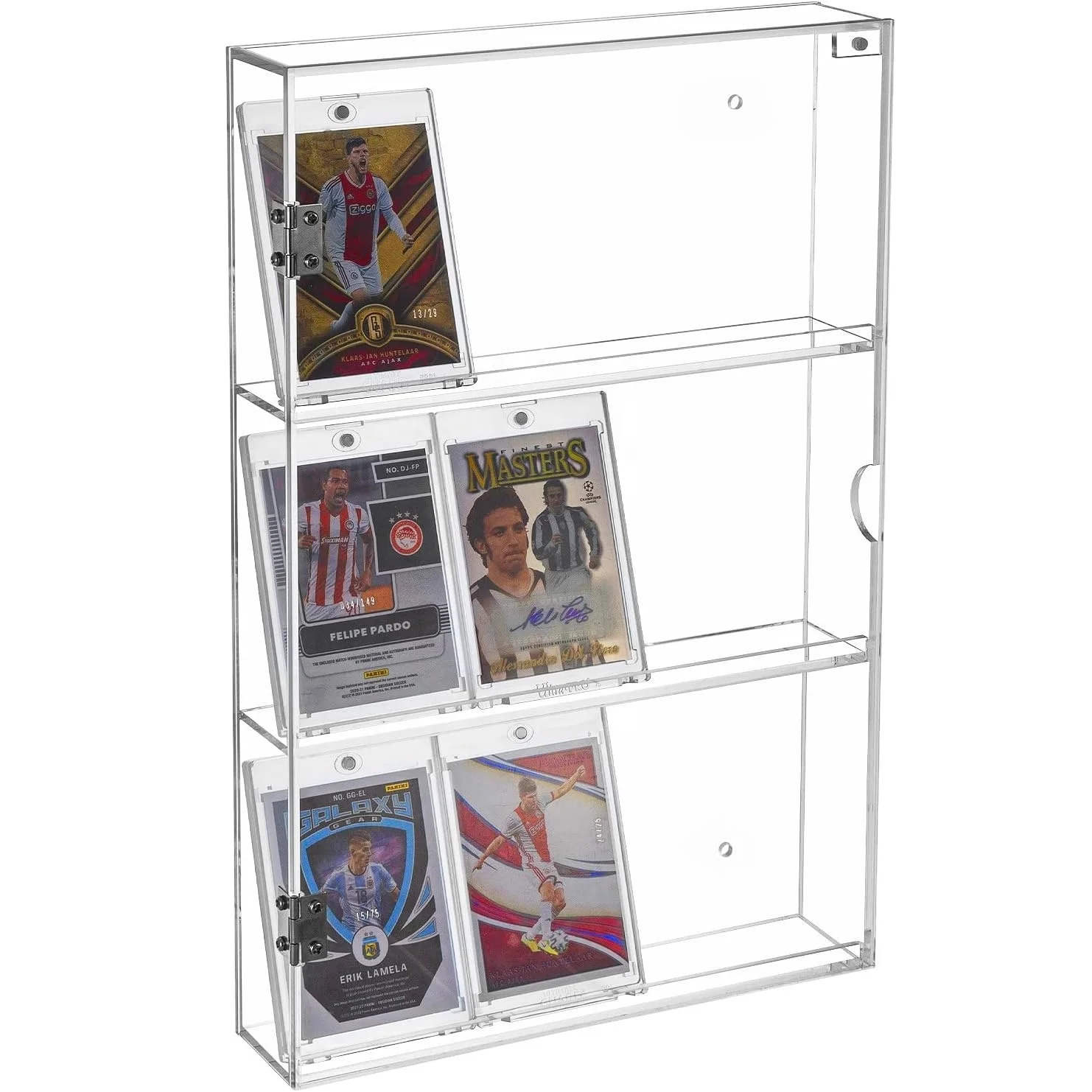 3 card display case Wall Mountable 3 PSA Card Display with UV Filtering Cover – PokeDreamer main image 1