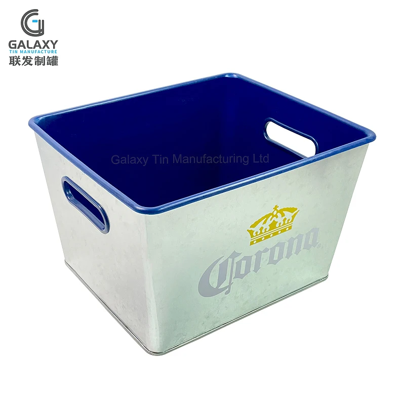 10l Custom Square Beer Ice Bucket Beverage Metal Ice Bucket Large Ice