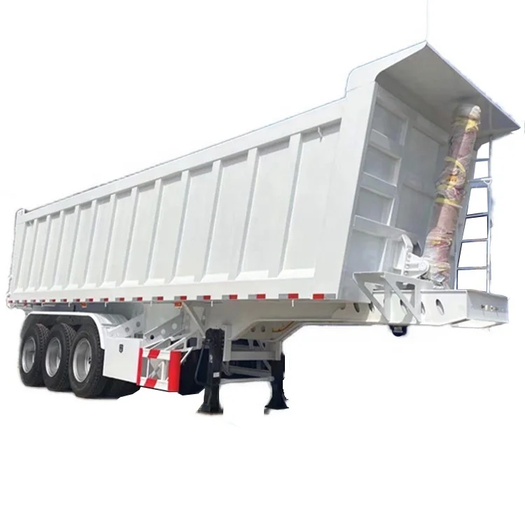 3 оси самосвал прицеп 60 тонн 80 тонн 35 CBM 40 CBM самосвал прицеп с гидравлический подъемник