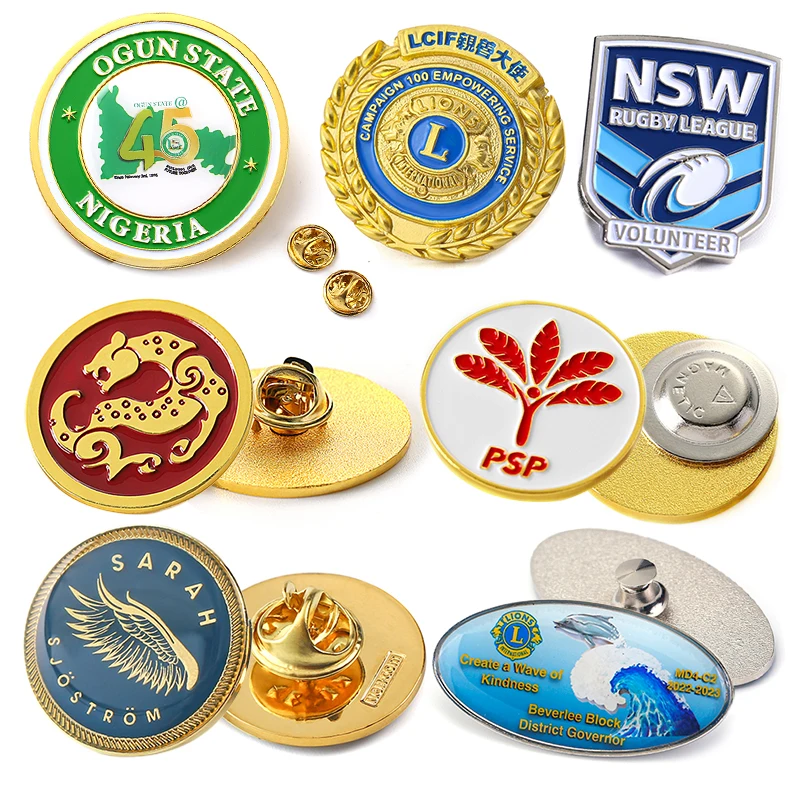 Brooch Personalized Logo Metal Badge Gold Plated Hard Soft Enamel Pins Custom Pins Epoxy Magnet Lapel Pin Custom for Clothes Hat