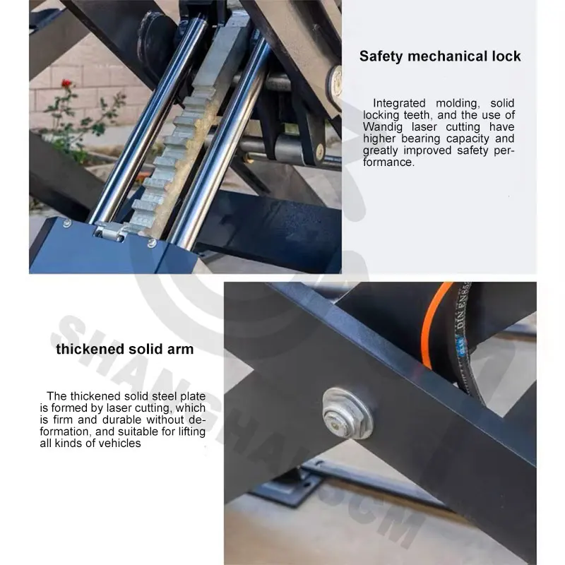 5000kg In-ground Alignment Scissor Car Lift for Car Four Wheel ...